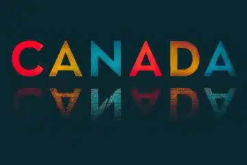 canada text overlay on black background