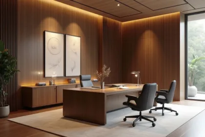 bureau de direction en bois massif alliant tradition et modernité