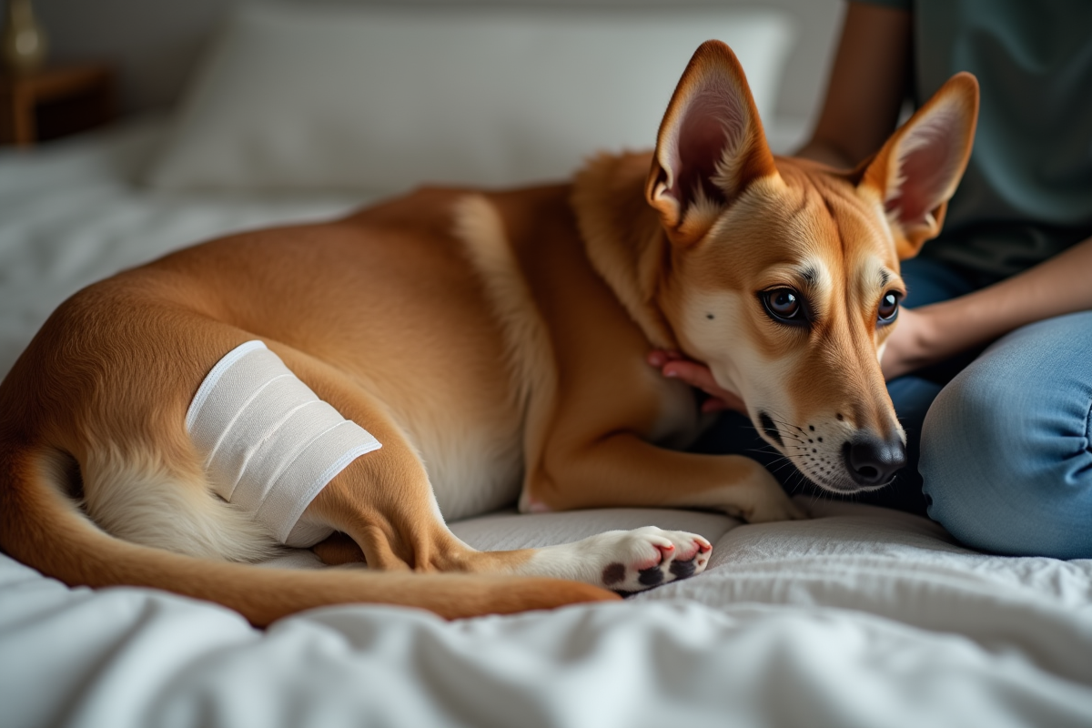 chien blessé