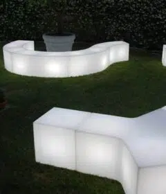 mobiliers lumineux soirée